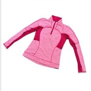 Lululemon Two-Tone Quarter Zip Top Marled and solid    Sz 12.